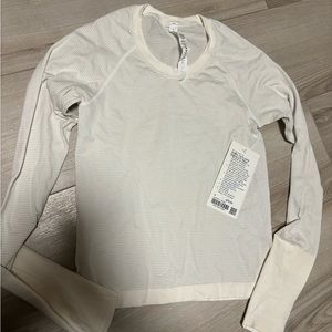 NWT lululemon swiftly tech long sleeve white race length